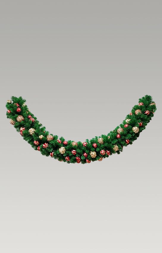 2.7m 'Jingle Bells' Pre-decorated Garland - Chas Clarkson